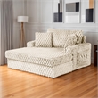 Bowery Hill Modern 2-Arm Taupe Oversized Chaise with Storage Pocket