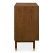 Bowery Hill 6-Drawer Solid Wood Dresser in Walnut Finish