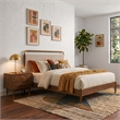 Bowery Hill Solid Wood King 2-Piece Bedroom Set in Walnut Finish