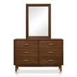 Bowery Hill Solid Wood King 4-Piece Bedroom Set in Walnut