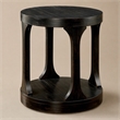 Bowery Hill Solid Wood Open Shelf End Table in Antique Black