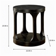 Bowery Hill Solid Wood Open Shelf End Table in Antique Black