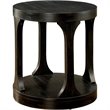 Bowery Hill Solid Wood Open Shelf End Table in Antique Black