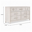 Bowery Hill 7-Drawer Wood Dresser in White Finish
