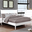 Bowery Hill Solid Wood Queen Platform Bed in White