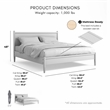 Bowery Hill Solid Wood Queen Platform Bed in White