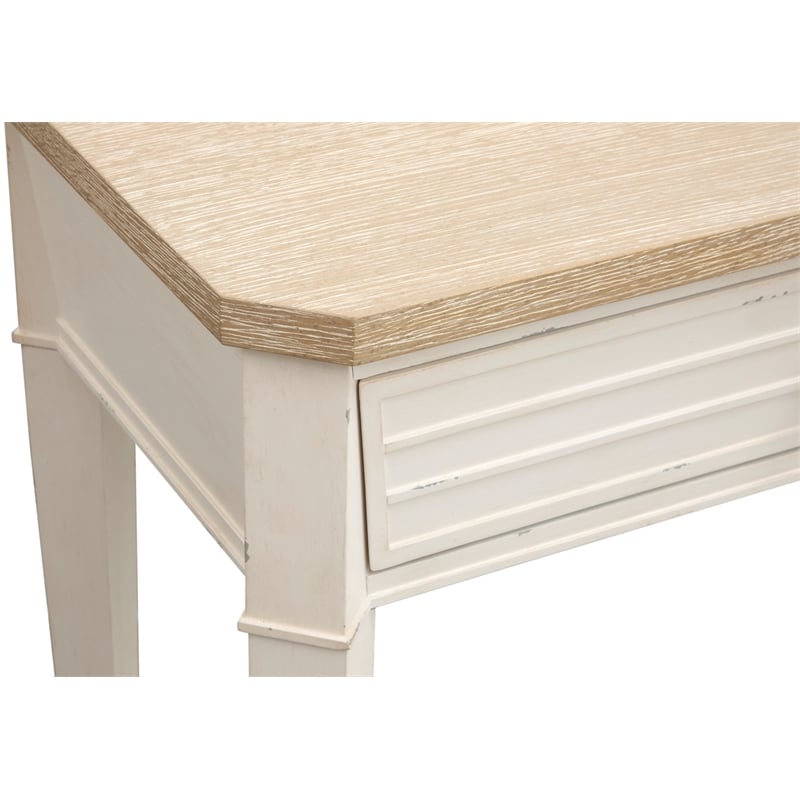 Bowery Hill Rectangular Sofa Table in Sea Pearl and Driftwood Finish