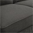Bowery Hill Transitional Fabric Upholstered Loveseat in Gray