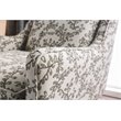Bowery Hill Contemporary Fabric Accent Chair in Floral Beige