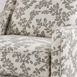 Bowery Hill Contemporary Fabric Accent Chair in Floral Beige
