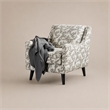 Bowery Hill Contemporary Fabric Accent Chair in Floral Beige