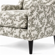 Bowery Hill Contemporary Fabric Accent Chair in Floral Beige