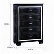 Bowery Hill 5-Drawer Solid Wood Chest in Black Finish