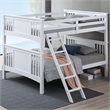Bowery Hill Full Over Full Solid Wood Bunk Bed in White Finish