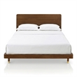 Bowery Hill Solid Wood Twin Platform Bed in Walnut