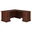Pemberly Row L-Shape Executive Office Computer Desk in Harvest Cherry