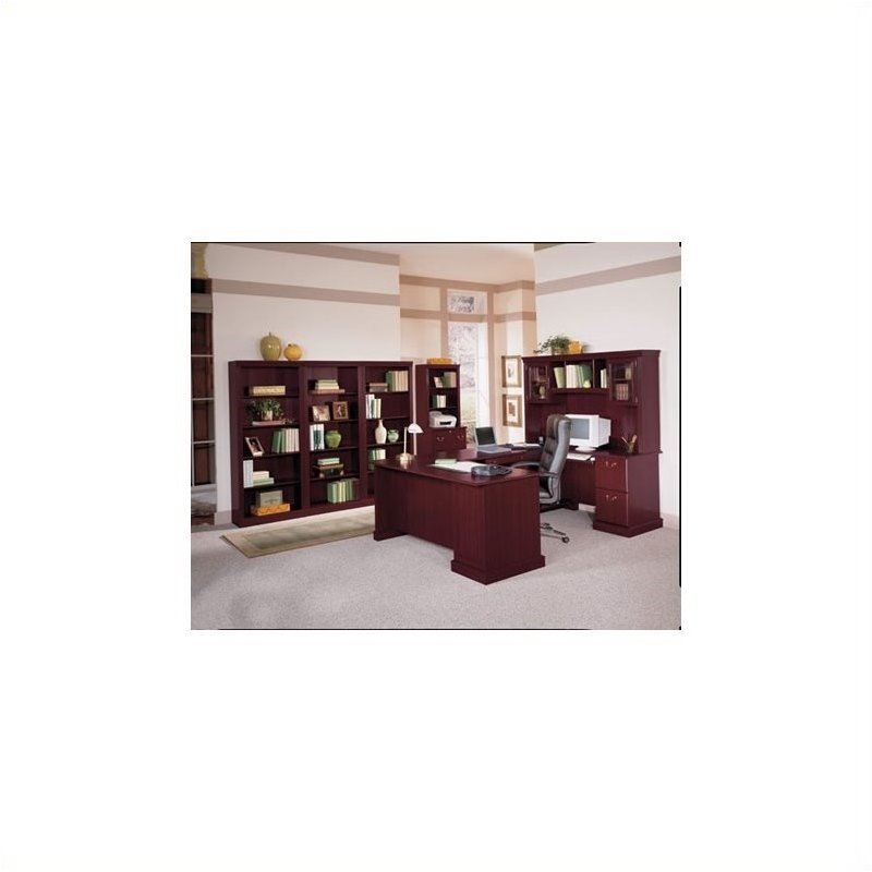 Pemberley Row Engineered Wood Harvest Cherry Bookcase Rectangular 71.5
