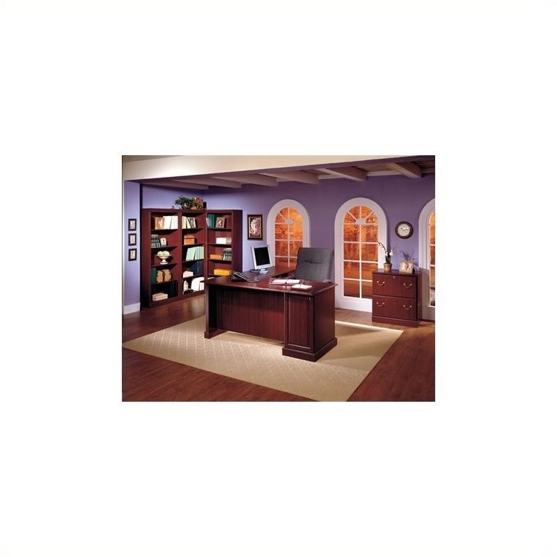 Pemberley Row Engineered Wood Harvest Cherry Bookcase Rectangular 71.5