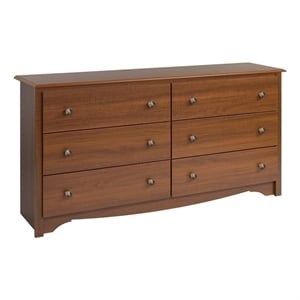 pemberly row traditional 6 drawer double dresser