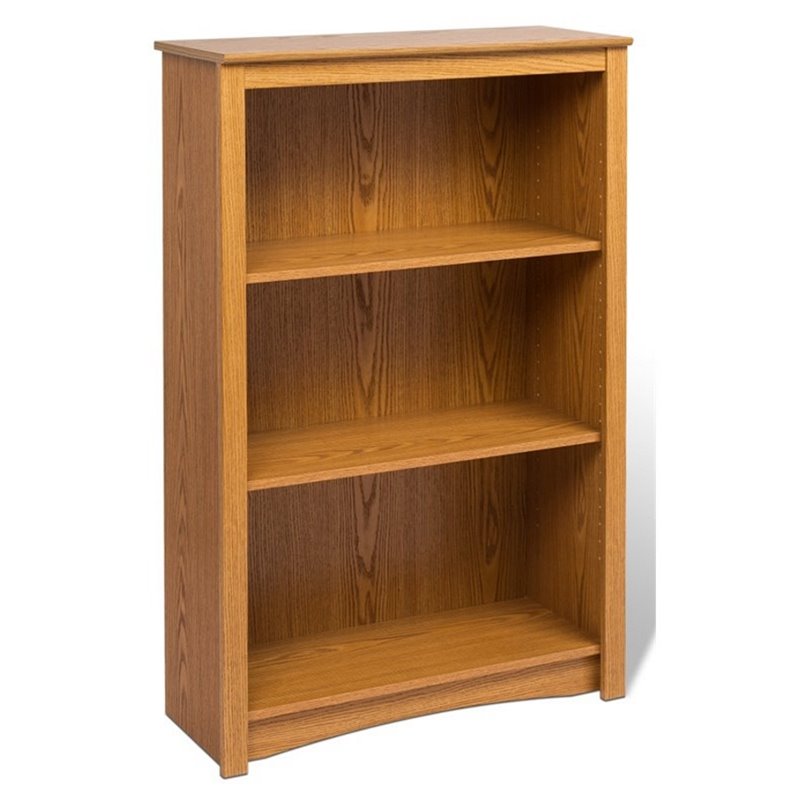 Pemberly Row 4 Shelf Wood Bookshelf In Oak