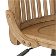 Pemberly Row Traditional Wood Bankers Office Chair in Medium Brown