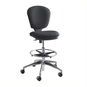 pemberly row extended height drafting chair in black