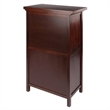 Pemberly Row 20-Bottle Transitional Solid Wood Wine Cabinet in Antique Walnut