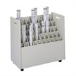 Pemberly Row 50 Compartment Mobile Wood Roll Files Storage in Putty