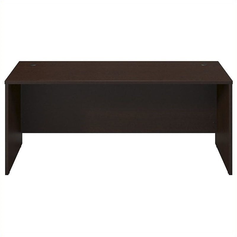 Pemberly Row 72W Desk Shell in Mocha Cherry