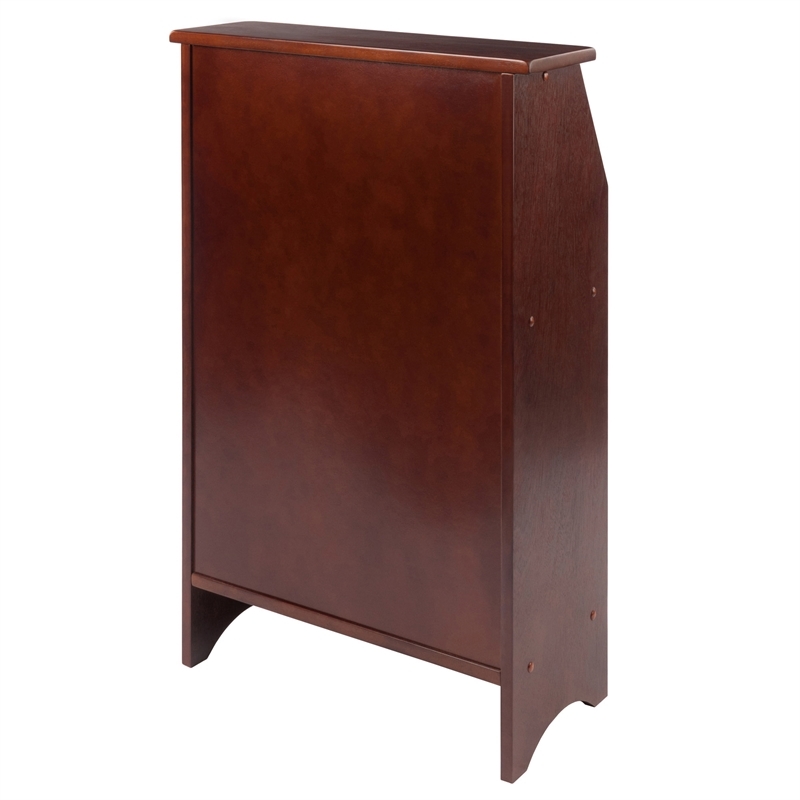 Pemberly Row Transitional Solid Wood Secretary Desk in Antique Walnut
