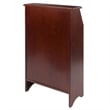 Pemberly Row Transitional Solid Wood Secretary Desk in Antique Walnut