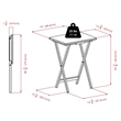 Pemberly Row 5-Piece Transitional Solid Wood TV Table with Stand in Natural