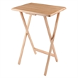 Pemberly Row 5-Piece Transitional Solid Wood TV Table with Stand in Natural
