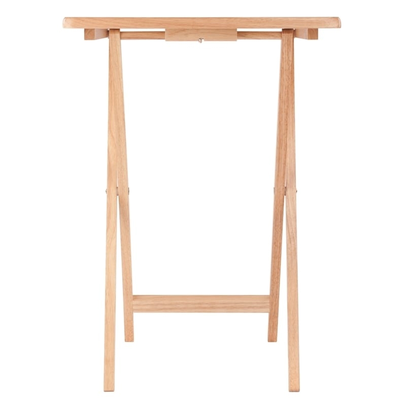 Pemberly Row 5-Piece Transitional Solid Wood TV Table with Stand in Natural