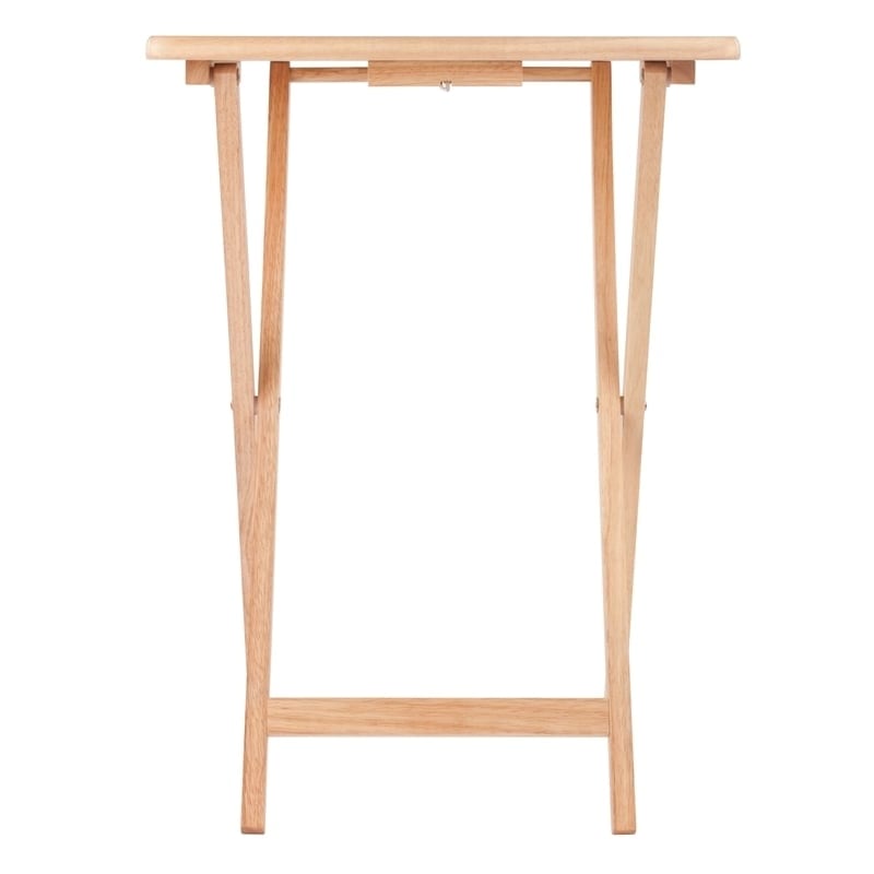 Pemberly Row 5-Piece Transitional Solid Wood TV Table with Stand in Natural