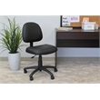 Pemberly Row Leather Adjustable Deluxe Posture Office Chair in Black