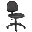 Pemberly Row Leather Adjustable Deluxe Posture Office Chair in Black
