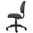 Pemberly Row Leather Adjustable Deluxe Posture Office Chair in Black