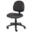 Pemberly Row Leather Adjustable Deluxe Posture Office Chair in Black