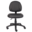 Pemberly Row Leather Adjustable Deluxe Posture Office Chair in Black