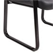 Pemberly Row Leather Guest Chair with Sled Base in Black