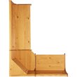 Pemberly Row Kitchen Dining Nook Corner Bench in Natural