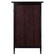 Pemberly Row Transitional Solid Wood Nightstand with Cabinet in Espresso