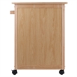 Pemberly Row Transitional Solid Wood Butcher Block Kitchen Cart in Natural
