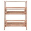 Pemberly Row 2-Tier Transitional Solid Wood Tilted Bookshelf in Natural