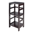 Pemberly Row 2-Tier Transitional Solid Wood Book Shelving Unit in Espresso