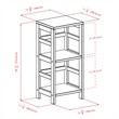 Pemberly Row 2-Tier Transitional Solid Wood Book Shelving Unit in Espresso