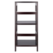 Pemberly Row 2-Tier Transitional Solid Wood Book Shelving Unit in Espresso