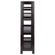 Pemberly Row 3-Section Wide Solid Wood Storage Book Shelf in Espresso