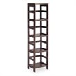 Pemberly Row 4-Section Tall Solid Wood Storage Book Shelf in Espresso
